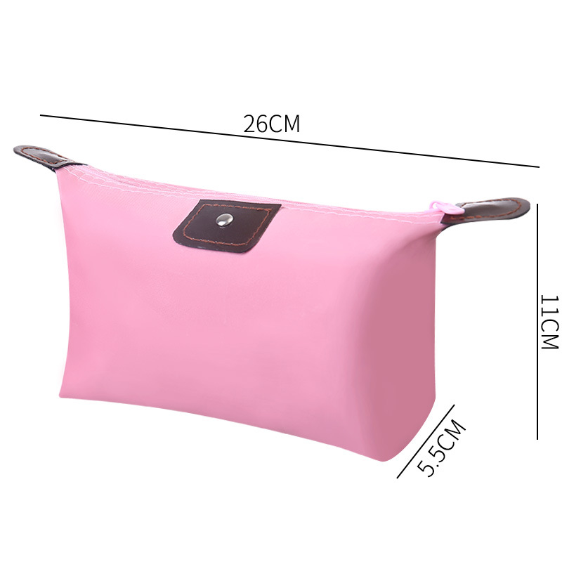 Korean version large capacity dumpling cosmetic bag handbag foldable travel wash storage bag candy colored dumpling bag Item Picture