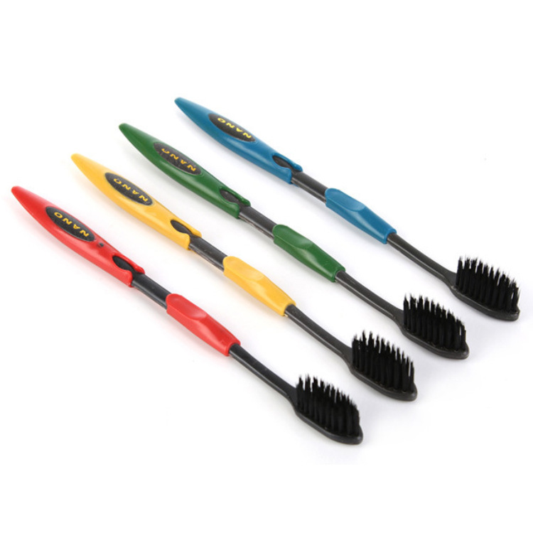 South Korea nano toothbrush bamboo charcoal 4 ultra fine soft hair stalls exploded manufacturers wholesale Specification drawing