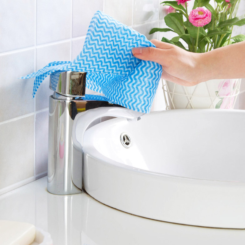 Washable disposable dishwashing cloth lazy rag wipe hand towel kitchen household non-woollen cloth is not easy to grease Specification drawing