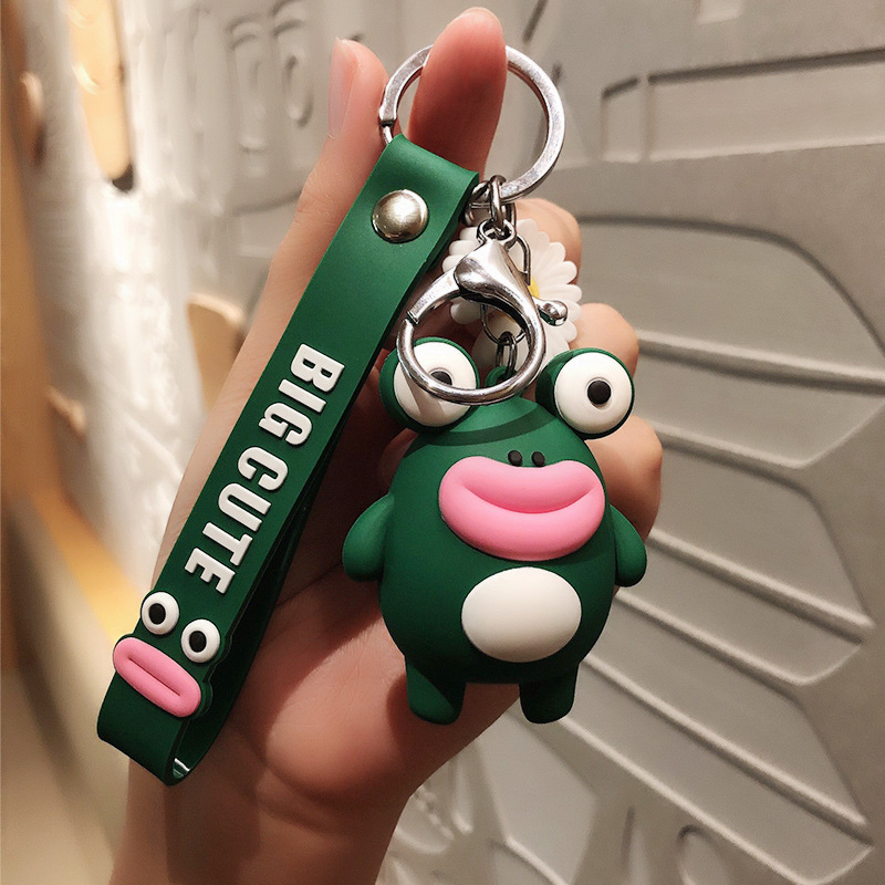 Net red ugly cute big mouth monkey frog car doll key chain personality men and women couples bag pendant manufacturers direct sales Specification drawing