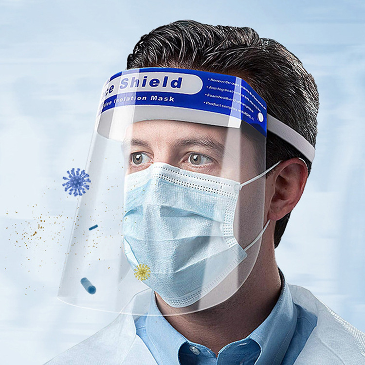 Transparent double-sided dust mask, anti-fog, anti-epidemic, anti-droplet radiation protection mask, protective surface screen, anti-oil splash and face protection full figure