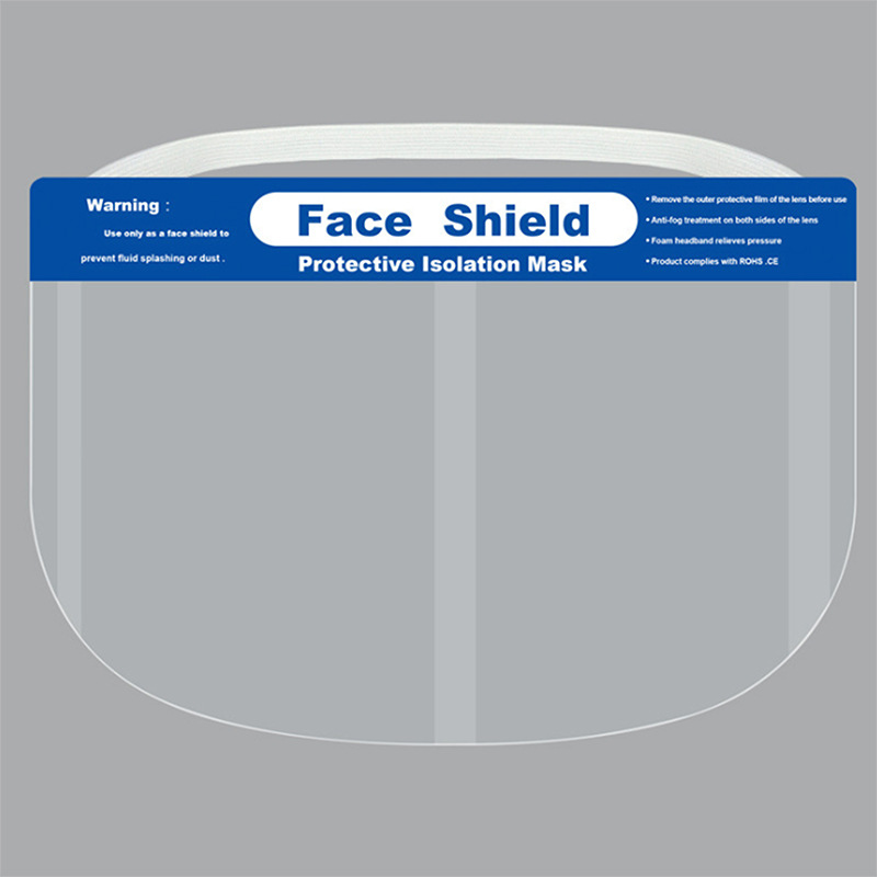 Transparent double-sided dust mask, anti-fog, anti-epidemic, anti-droplet radiation protection mask, protective surface screen, anti-oil splash and face protection details Picture