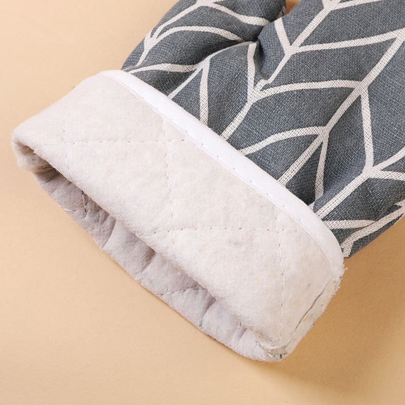 Thickened microwave oven heat proof gloves for kitchen baking tools special heat insulation, heat proof and high temperature gloves for oven Specification drawing