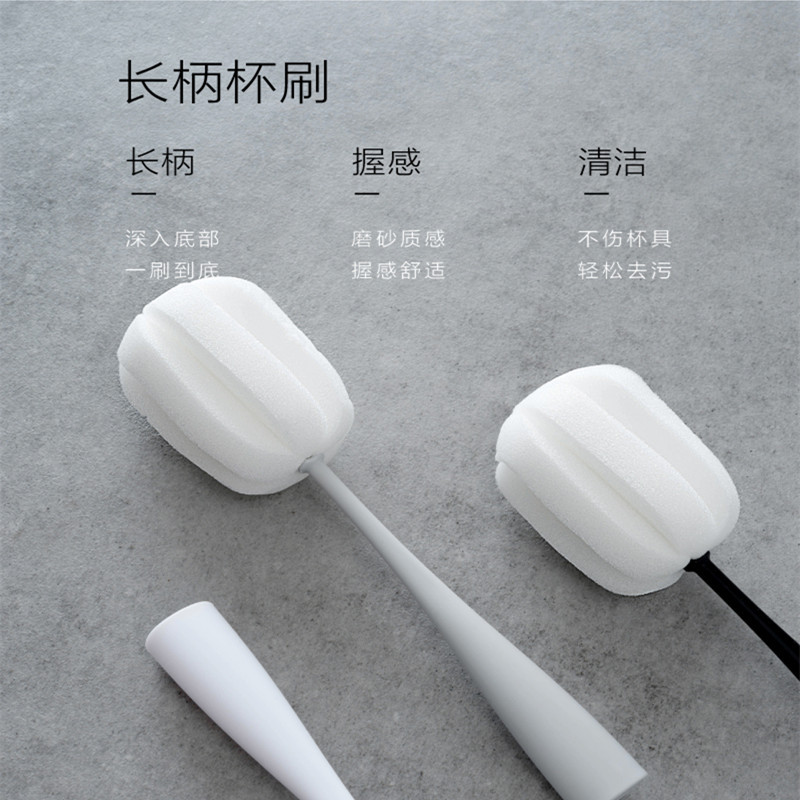Can be vertical sponge cup brush cleaning thermos cup milk bottle glass cleaning brush thickened plastic sponge cup brush details Picture