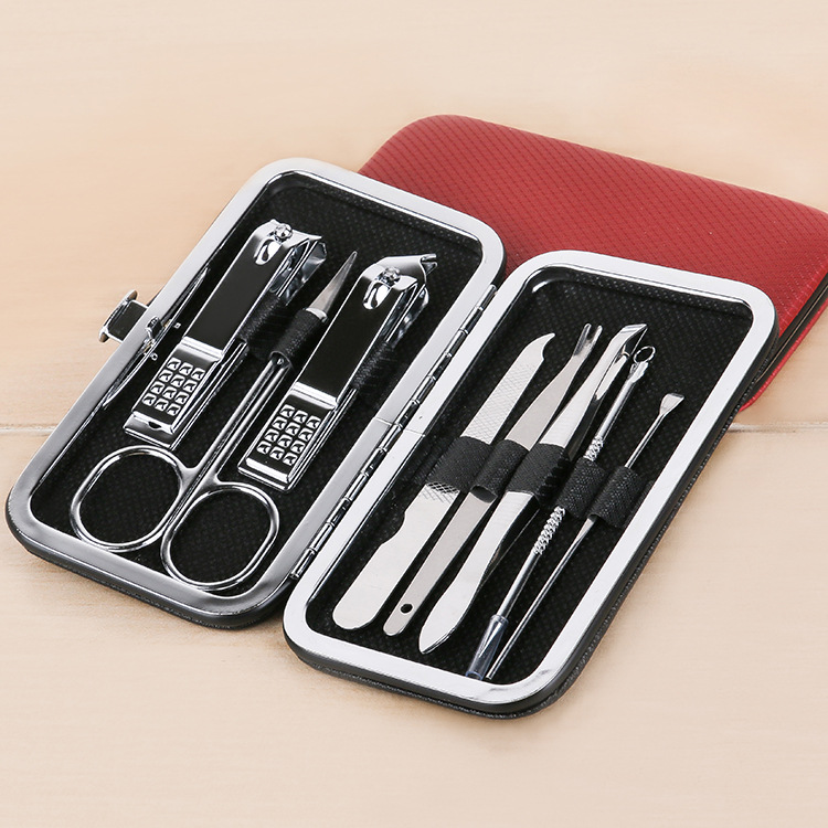 8 nail clippers set solid color manicure tool Manicure multi-functional nail clippers set Specification drawing