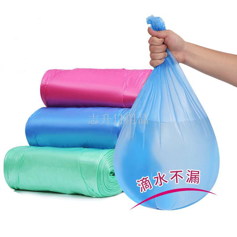 180G manufacturers wholesale new material 45*50 medium point break type garbage bags 5 consecutive rolls of color household plastic bags full figure