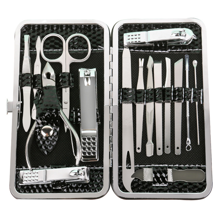 Large 16-piece beauty set fashionable portable nail clipper set Multi-function manicure nail clipper nail clipper set Item Picture
