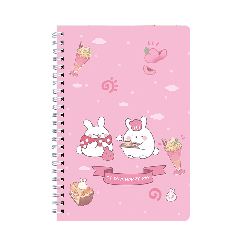 Cute cartoon a5 coil this Korean version of rollover spiral notebook creative student diary notepad customization Item Picture