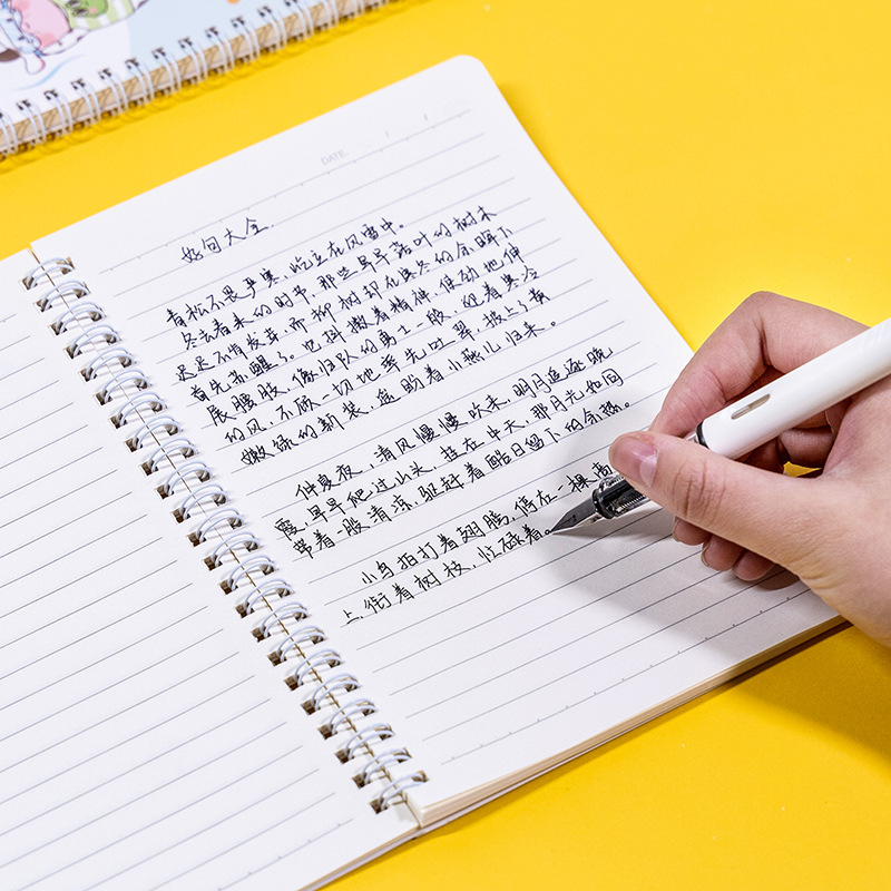 Cute cartoon a5 coil this Korean version of rollover spiral notebook creative student diary notepad customization Specification drawing