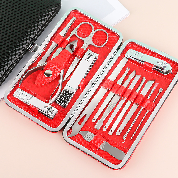 Large 16-piece beauty set fashionable portable nail clipper set Multi-function manicure nail clipper nail clipper set details Picture