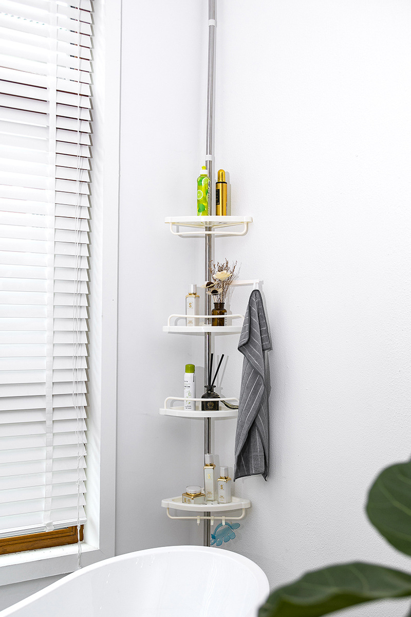 New indomitable GROUND Fan-shaped corner rack toilet bathroom to store the floor type corner shelf Specification drawing