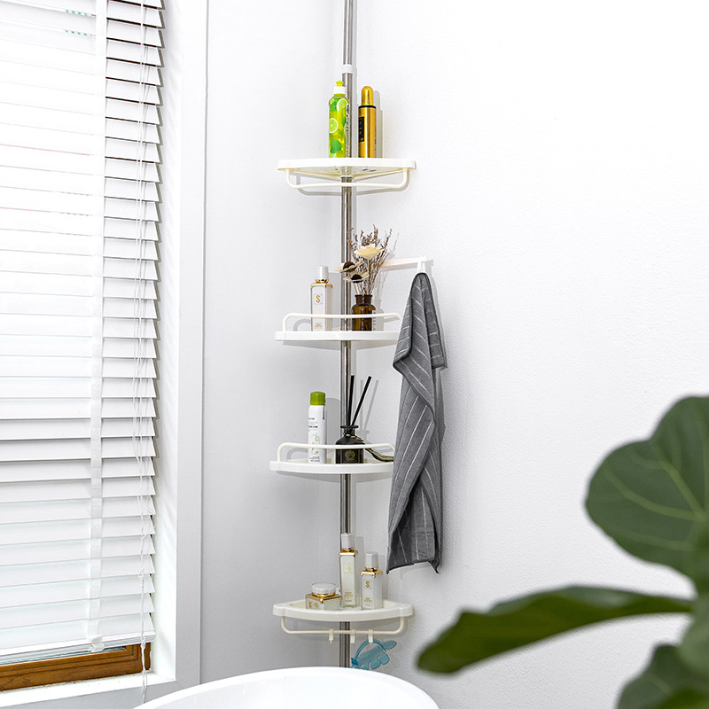 New indomitable GROUND Fan-shaped corner rack toilet bathroom to store the floor type corner shelf Application Scenario