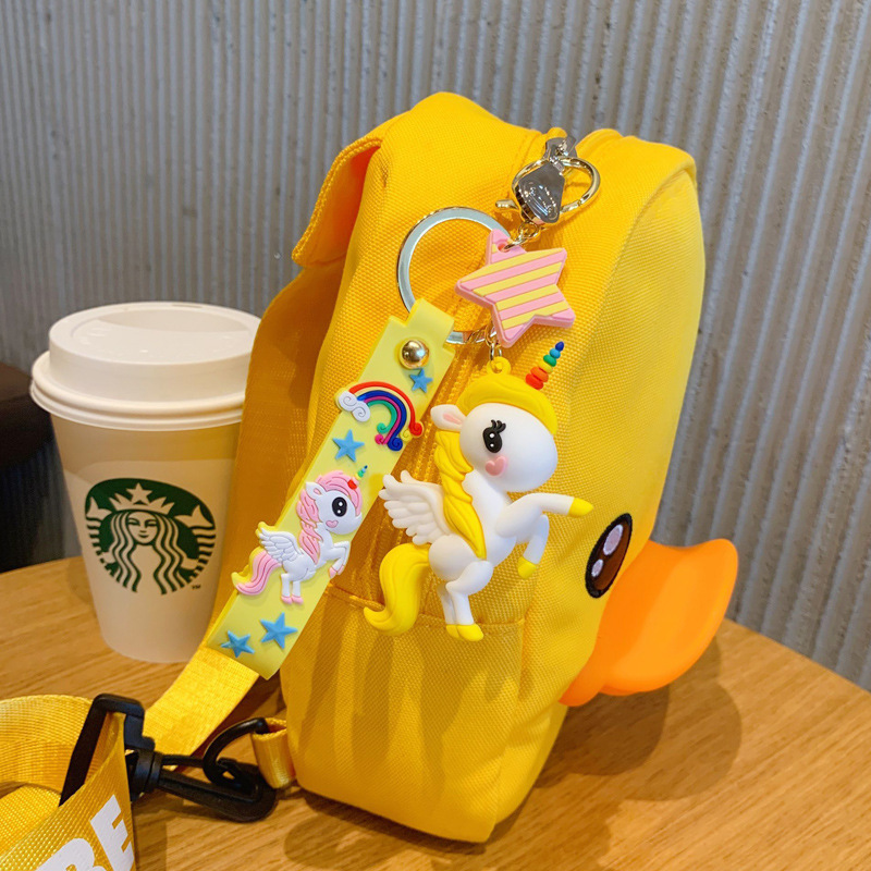 Cartoon three - dimensional rainbow horse alone animal car key chain creative couples bag key chain ring pendant accessories wholesale details Picture