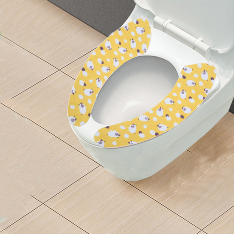 Cartoon printed thermal toilet cushion paste electrostatic toilet paste can be cut to clean the toilet seat and stool cover Application Scenario