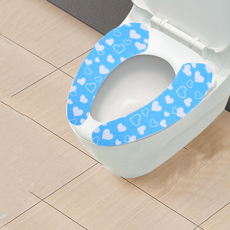 Cartoon printed thermal toilet cushion paste electrostatic toilet paste can be cut to clean the toilet seat and stool cover full figure