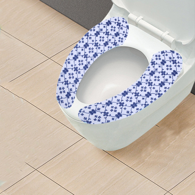 Cartoon printed thermal toilet cushion paste electrostatic toilet paste can be cut to clean the toilet seat and stool cover Specification drawing