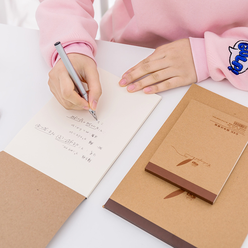 Brown paper draft book 32K scribble notepad Environmental notepad Calculation book Student stationery wholesale details Picture