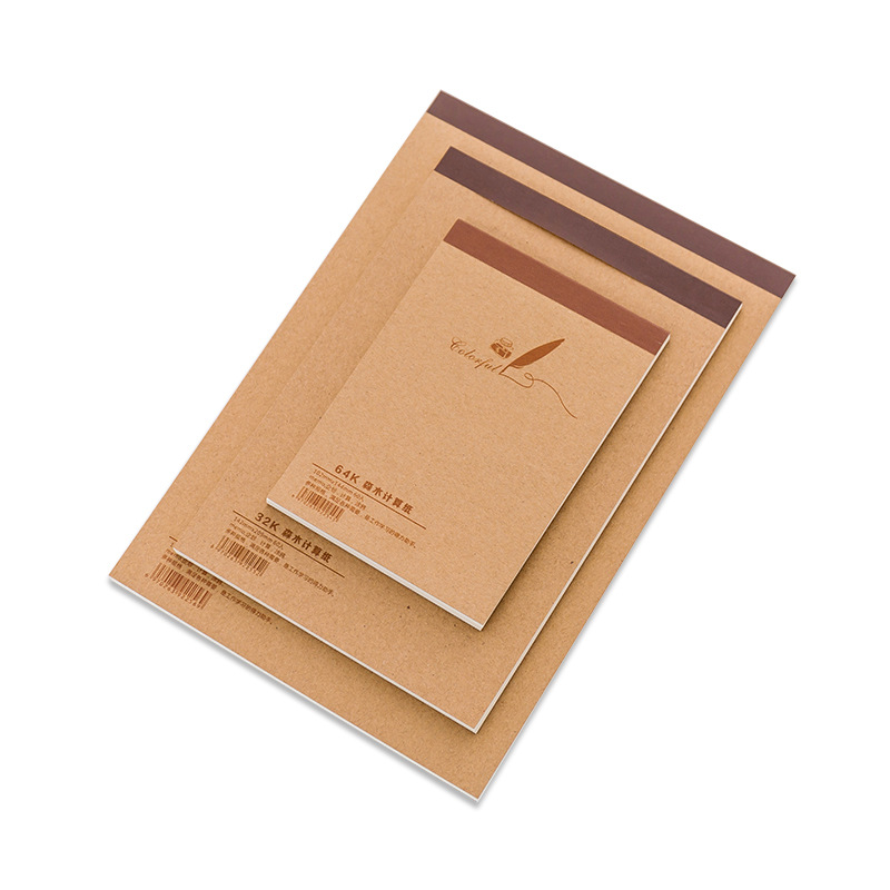 Brown paper draft book 32K scribble notepad Environmental notepad Calculation book Student stationery wholesale Item Picture