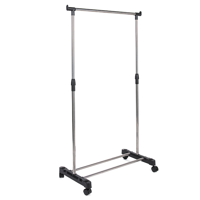 Classic practical and simple floor clothes rack household balcony clothes drying rod stainless steel bedroom drying clothes hanger Specification drawing