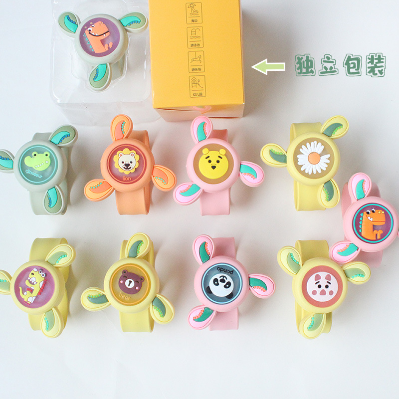 Summer hot selling mosquito repellent bracelet flash children adult pregnant women mosquito repellent bracelet rotating cartoon portable outdoor mosquito repellent details Picture
