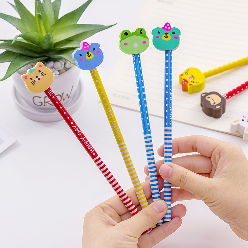 2102 cartoon animal head pencil set children's kindergarten Christmas gift gift stationery manufacturers wholesale Application Scenario