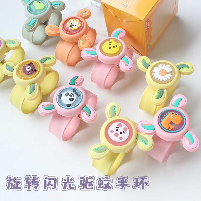 Summer hot selling mosquito repellent bracelet flash children adult pregnant women mosquito repellent bracelet rotating cartoon portable outdoor mosquito repellent Specification drawing