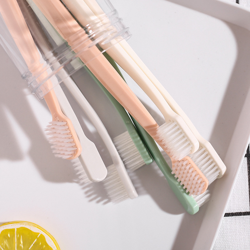 Creative Morandi 8 barrel Macaron toothbrush Adult home Travel portable Macaron fine soft bristled toothbrush Application Scenario