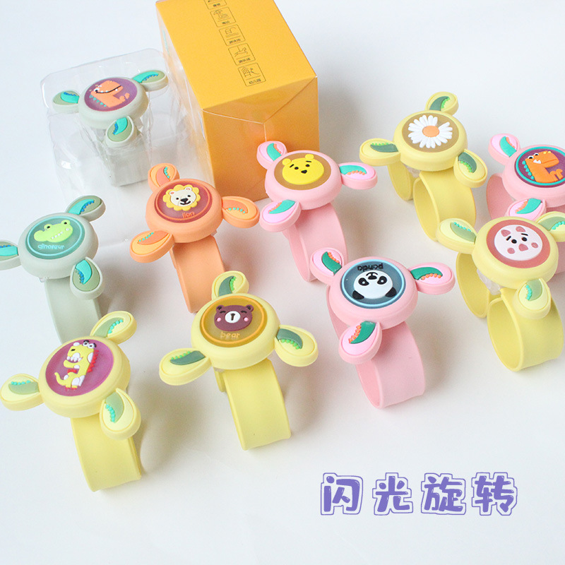 Summer hot selling mosquito repellent bracelet flash children adult pregnant women mosquito repellent bracelet rotating cartoon portable outdoor mosquito repellent full figure
