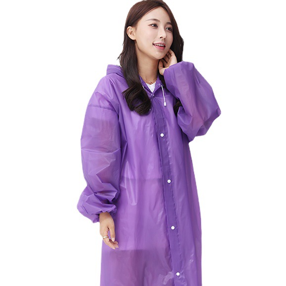 Outdoor tourism EVA fashion environmental protection lightweight raincoat manufacturer? Non disposable thickened adult raincoat Item Picture