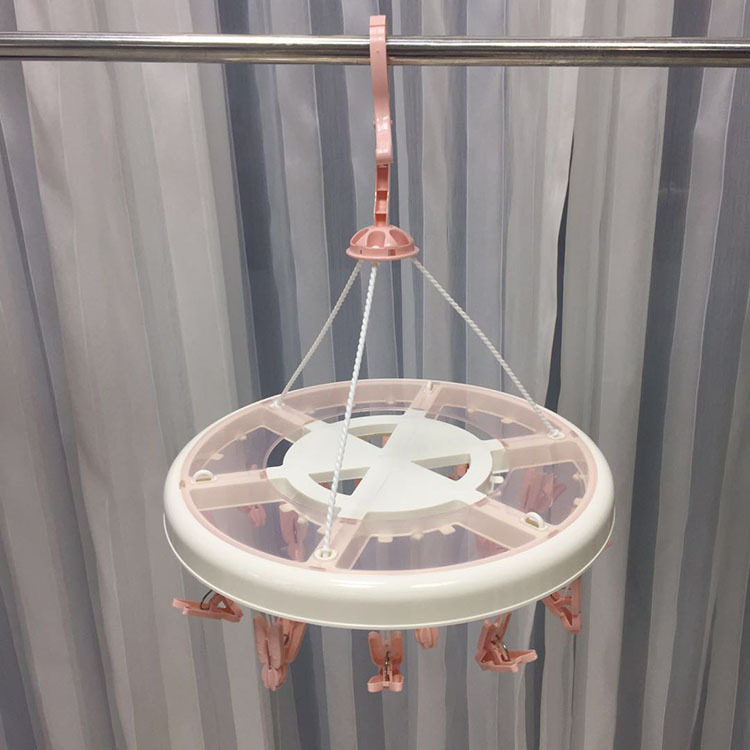 Factory direct household multi - functional disk drying rack multi - clip drying baby baby underwear socks windbreaker rack Specification drawing