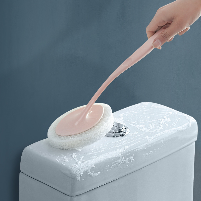 Long handle sponge brush wall clean brush bath toilet sponge brush floor tile brush sponge 100 clean cloth full figure