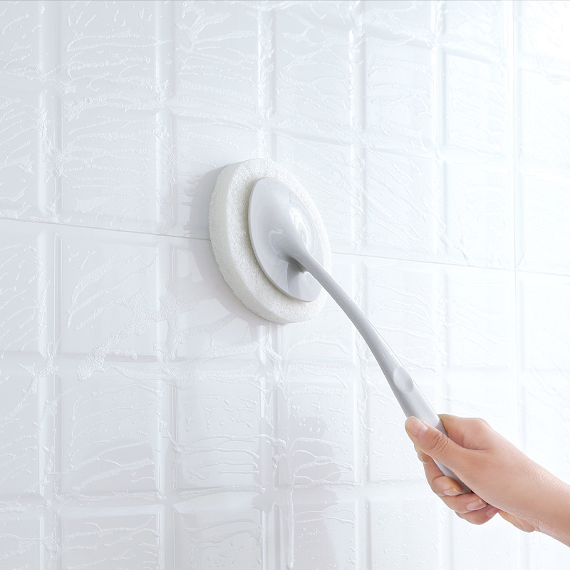 Long handle sponge brush wall clean brush bath toilet sponge brush floor tile brush sponge 100 clean cloth Specification drawing