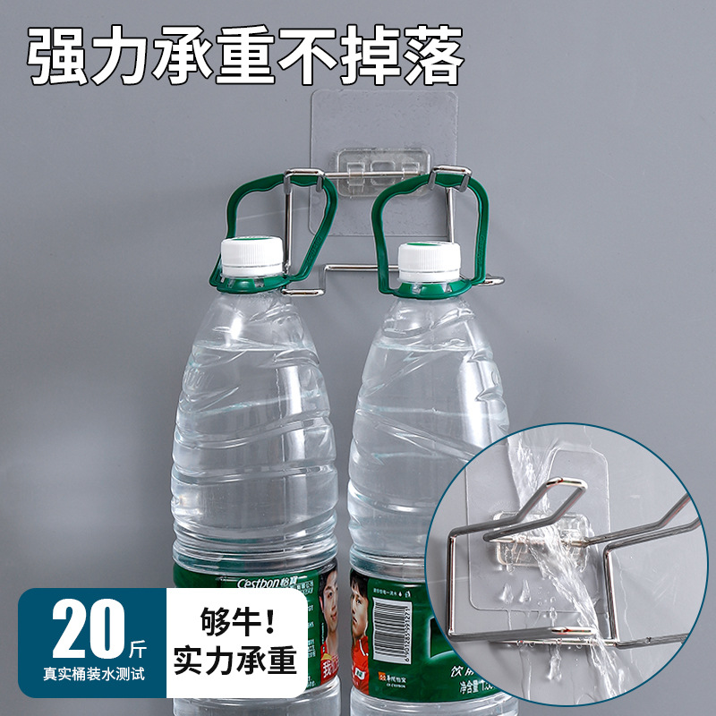 Stainless steel hair dryer rack without perforating toilet hair dryer rack for storing bathroom air duct rack wall hanging rack Application Scenario