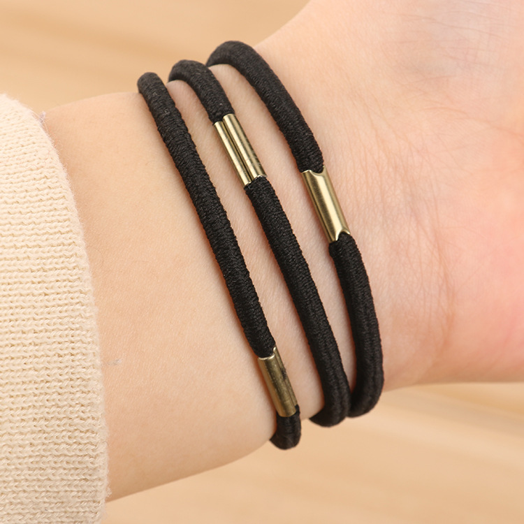 DK01 manual buckle color rubber band DIY bow material buckle hair coil hair band wholesale details Picture