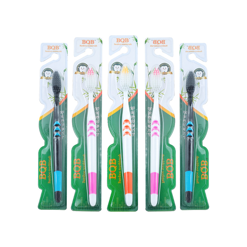 Small moon single toothbrush bamboo charcoal soft hair adult household travel pack daily wholesale Item Picture