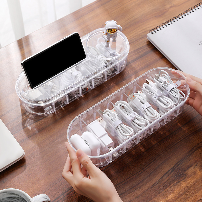 Office good things data cable storage box desktop small box charger u disk drawer partition room artifact Specification drawing