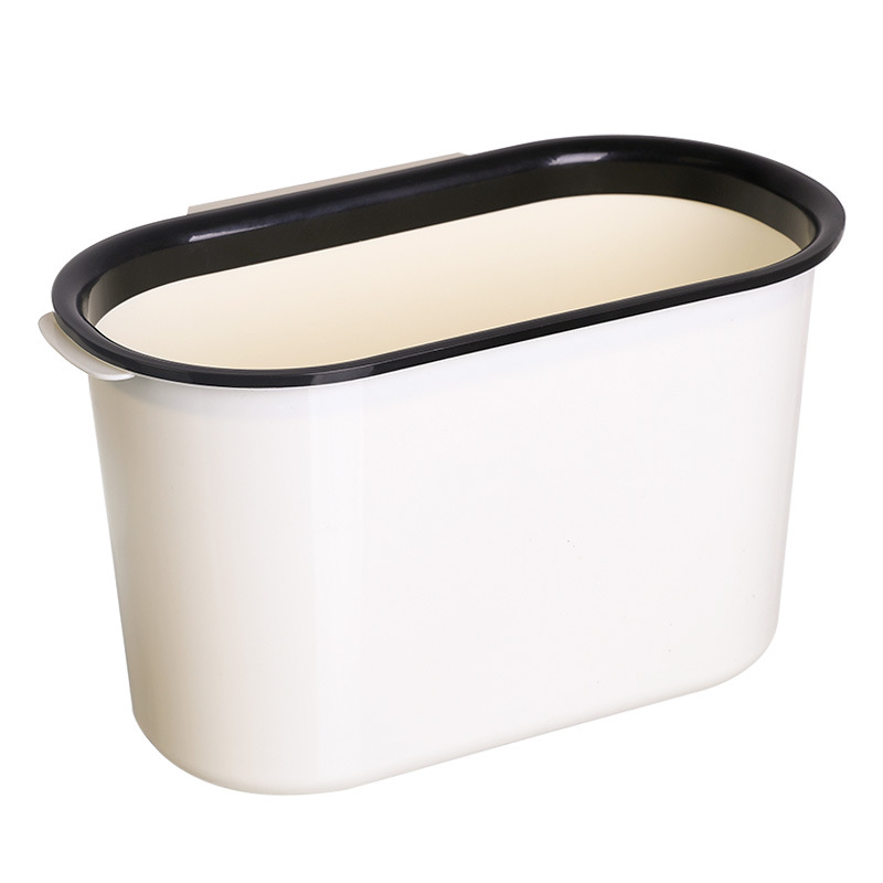 Kitchen trash can wall-mounted toilet with lid toilet living room hanging creative household cabinet door storage paper basket Item Picture