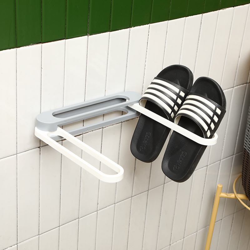 Creative home small tools 3-in-1 folding shoe rack without drilling a change of three wall hanging paste shoe rack wholesale Application Scenario