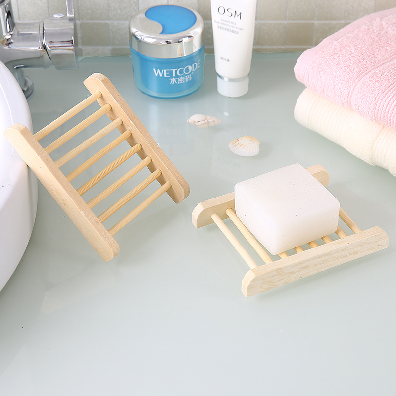Simple household creative wooden soap box toilet big soap box no drilling drain shelf home goods Application Scenario