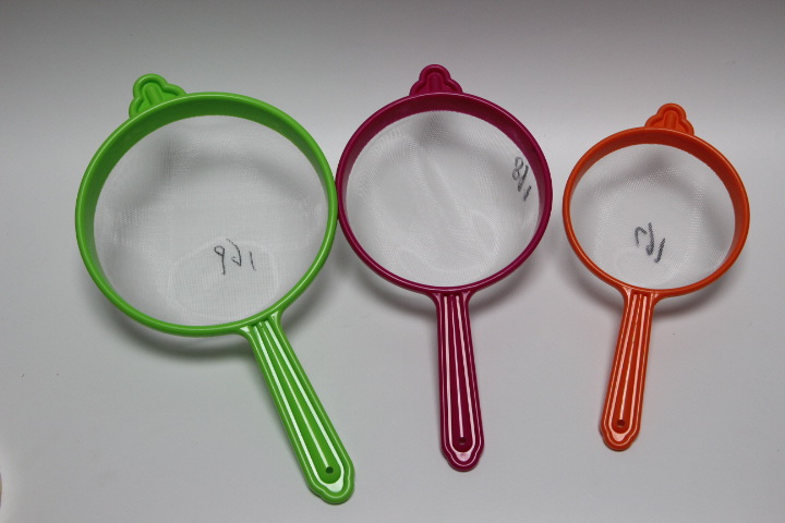 Plastic flour sieve 6-piece set Hand-held flour Sieve Cake mold Mesh sieve baking utensil ZS-167 details Picture