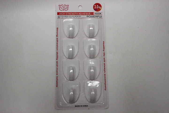 Foreign trade sell 8 pack 6 pack white sticky hook sticky hook white hook details Picture