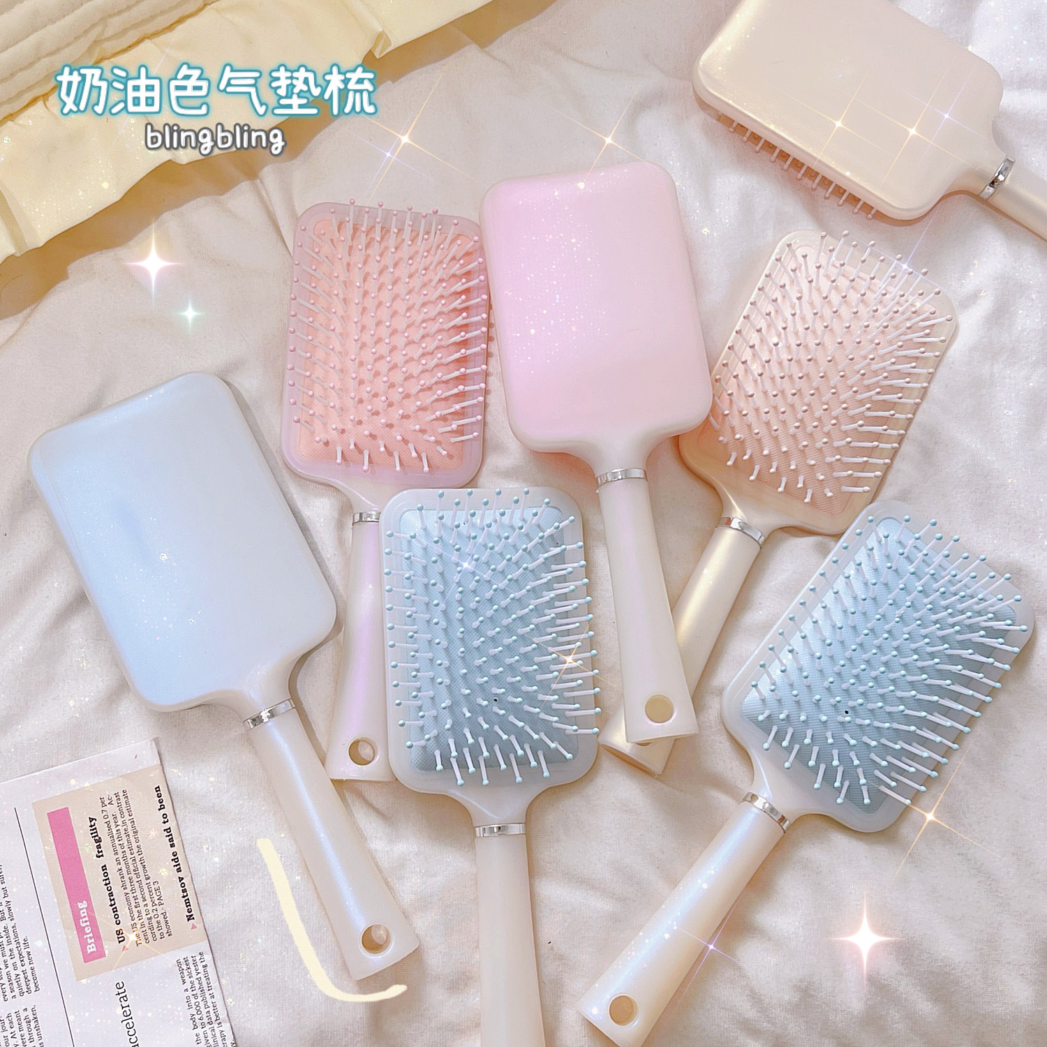 Massage comb lady temperament long hair curly hair air cushion comb air bag large board comb home portable student girl comb hair details Picture