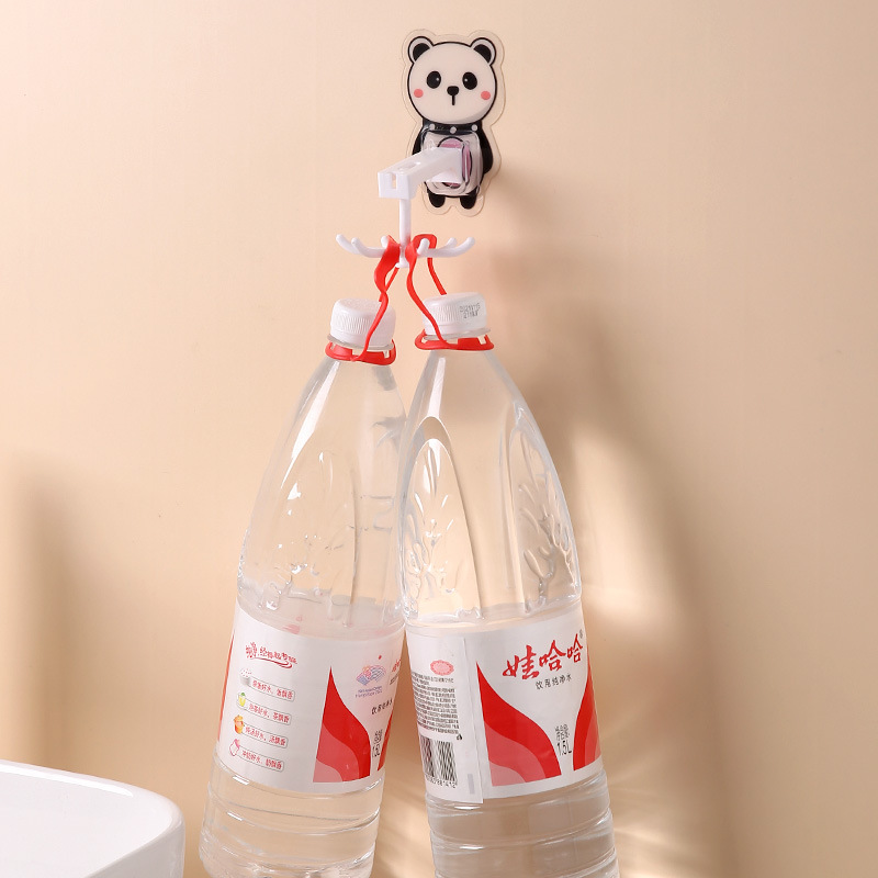 Creative swivel hook 360 degree swivel trackless stick hook Multi-functional no-hole kitchen spoon 6 hook hanging rack details Picture