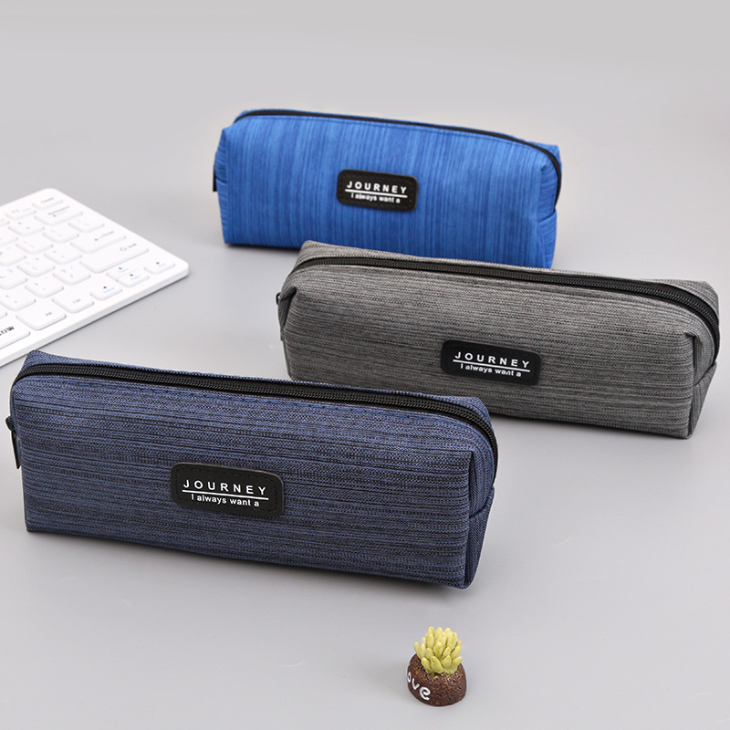 Simple and creative Oxford cloth pencil bag Students carry cross pencil bag for stationery pencil case stationery bag details Picture