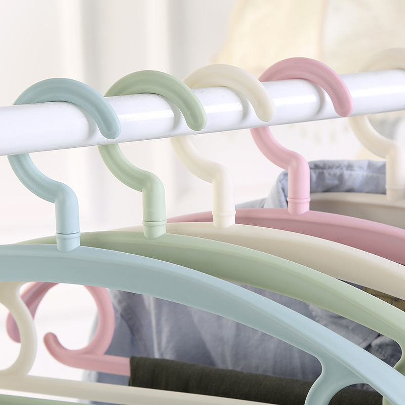 Nordic color plastic wide shoulder non slip pants hanger adult clothes rack can be rotated Specification drawing