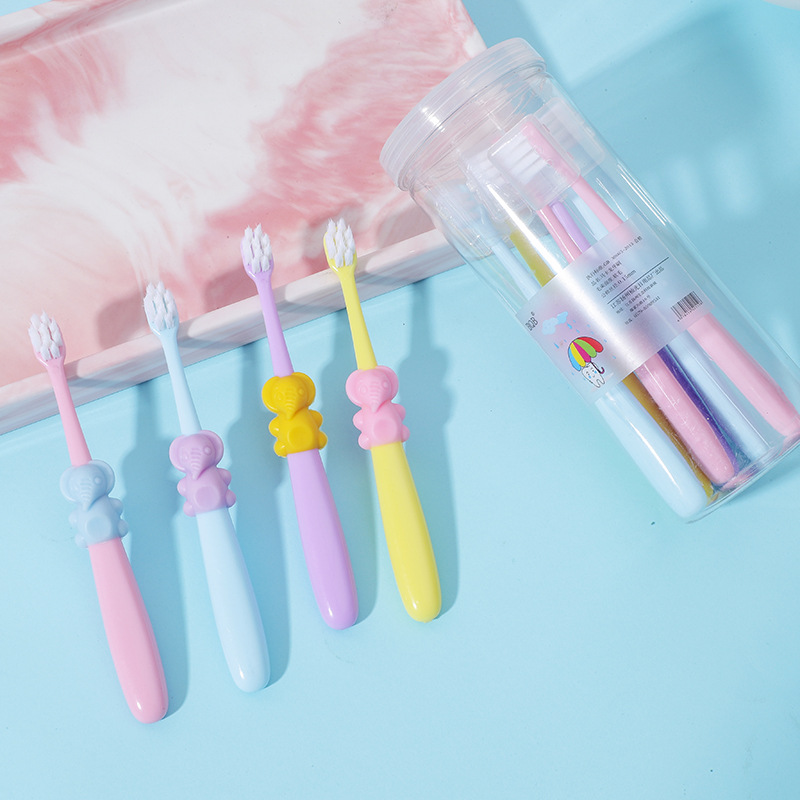 Children small elephant ten thousand hair toothbrush cartoon high quality ultra fine soft baby toothbrush manufacturers wholesale Specification drawing