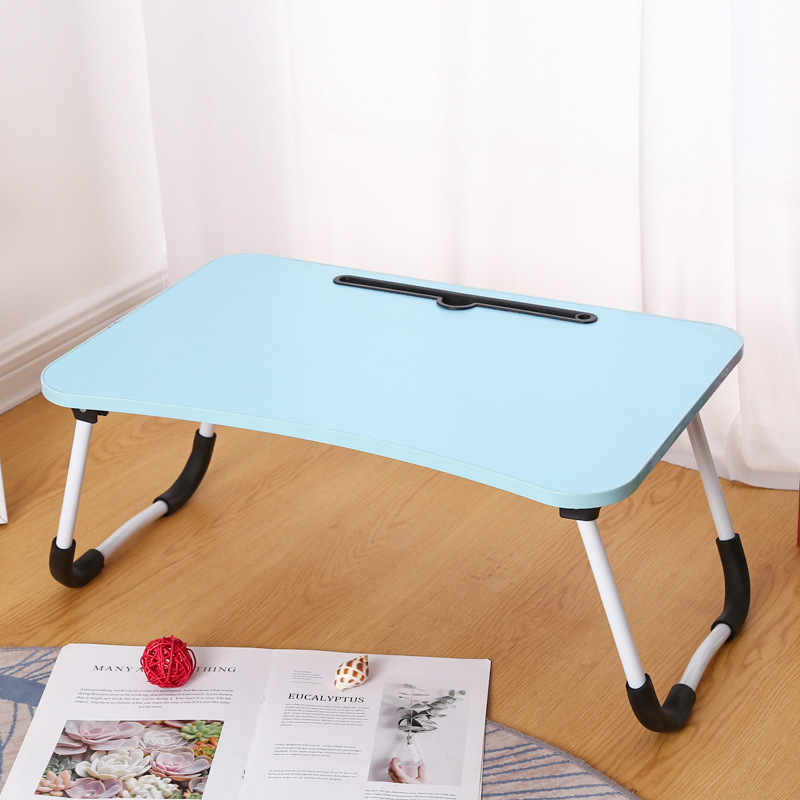 Folding computer desk with card slot on bed computer desk folding lazy desk simple small desk in student dormitory details Picture