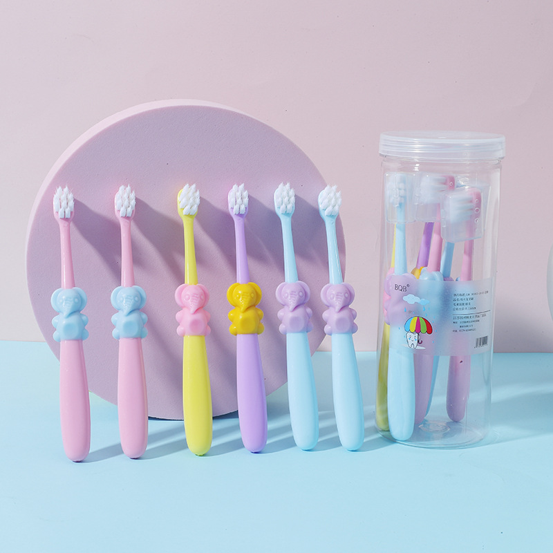 Children small elephant ten thousand hair toothbrush cartoon high quality ultra fine soft baby toothbrush manufacturers wholesale full figure