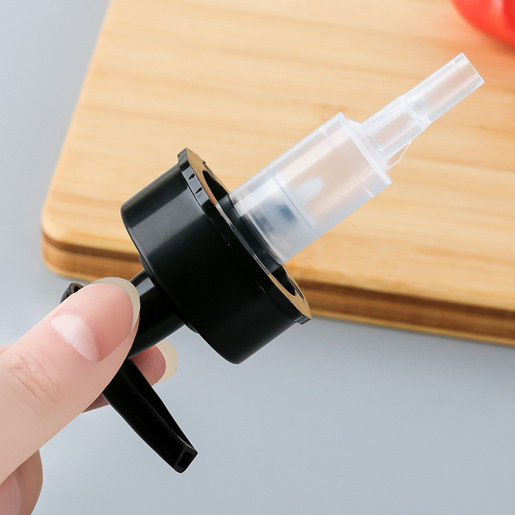 Kitchen general oyster sauce extruder household oyster squeezing oil pump head quantification bottle pressing type ketchup oyster sauce bottle pressure nozzle Specification drawing