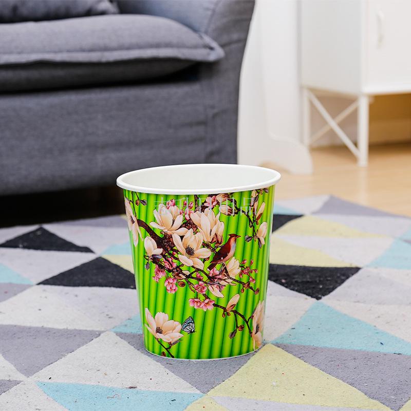 Factory direct 5012 white dustbin paper basket without LIDS office dustbin sanitary bucket details Picture